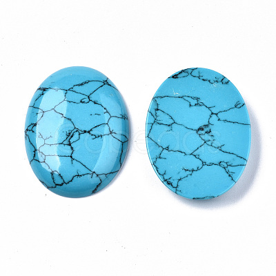 Synthetic Turquoise Cabochons G-S364-079-1