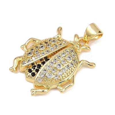 Brass Micro Pave Cubic Zirconia Pendants KK-A260-07B-G-1