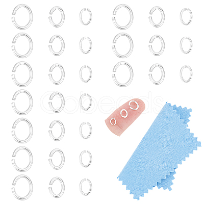3 Styles 925 Sterling Silver Open Jump Rings STER-DC0001-54-1
