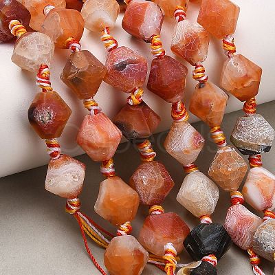 Natural Weathered Agate Beads Strands G-A321-G02-01-1