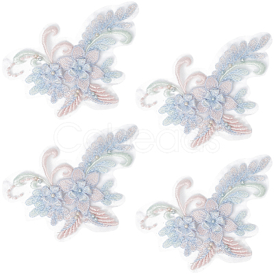 Polyester Applique Embroidery DIY-WH20055-026B-1
