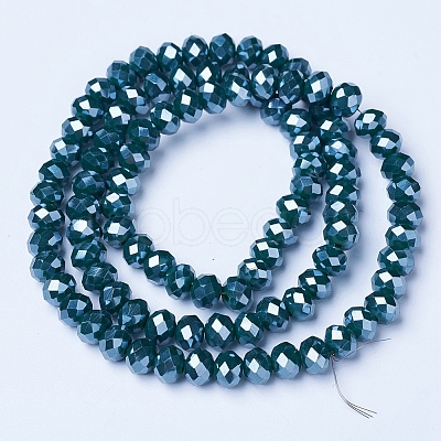 Electroplate Glass Beads Strands EGLA-A044-P8mm-A12-1