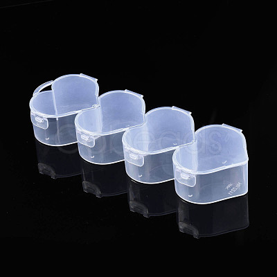 Heart Polypropylene(PP) Bead Storage Container CON-N011-030-1