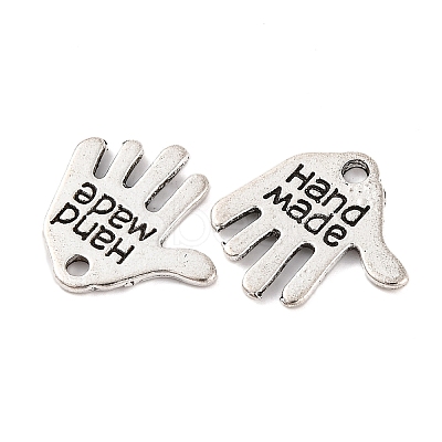 Tibetan Style Alloy Hand Carved Word Hand Made Charms LS-X-TIBEP-O009-31-1