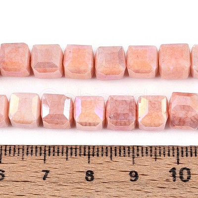 Anti-Tarnish Electroplate Glass Beads Strands GLAA-T025-8mm-10I-1
