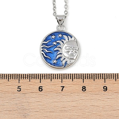 Brass with Enamel Pendant Necklaces NJEW-Z088-04P-1