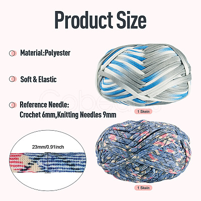 2 Skeins 2 Colors Super Soft Polyester Yarn OCOR-TA0003-69A-1