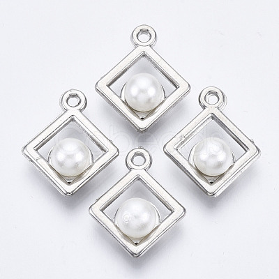 ABS Plastic Imitation Pearl Pendants OACR-R248-006P-1