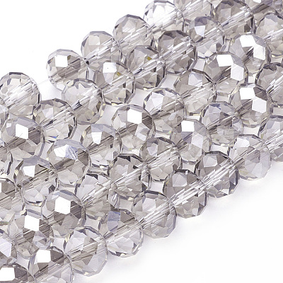 Electroplate Glass Beads Strands X-GR10MMY-01S-1