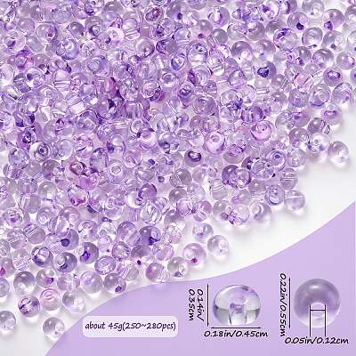 45G Transparent Baking Paint Glass Seed Beads SEED-SZ0001-028H-1