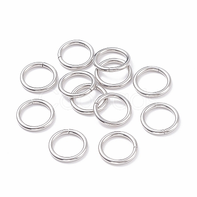 Non-Tarnish 304 Stainless Steel Closed Jump Rings X-STAS-F174-16P-1