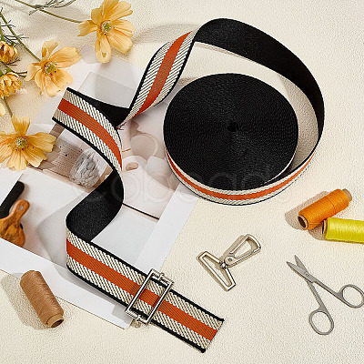 Polyester Grosgrain Ribbon OCOR-WH0105-091A-1