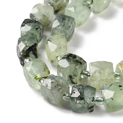 Natural Prehnite Beads Strands G-B065-A06-1