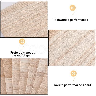 Wooden Karate Breaking Boards WOOD-WH0027-51B-1