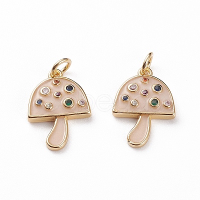 Brass Micro Pave Colorful Cubic Zirconia Pendants LS-KK-C100-09G-1