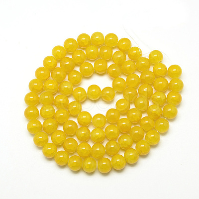 Baking Paint Crackle Glass Bead Strands X-DGLA-Q023-8mm-YS28-1