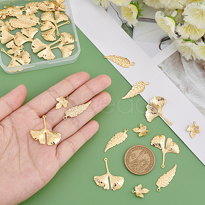 36Pcs 3 Style 304 Stainless Steel Pendants STAS-UN0035-33-1