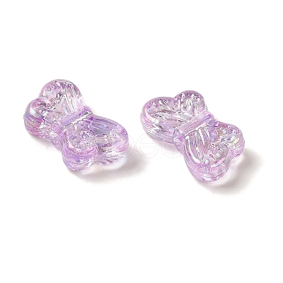 UV Plating Transparent Acrylic Beads OACR-G036-14F-1