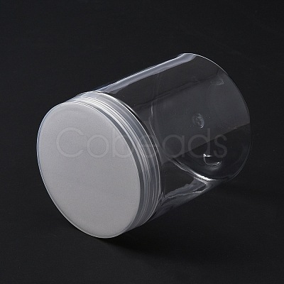 Transparent Plastic Jewelry Jar CON-TAC0007-02-1