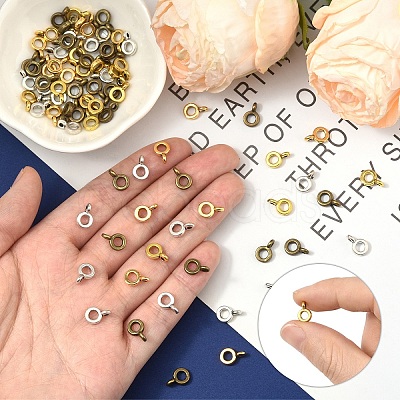 60Pcs 3 Colors Tibetan Style Tube Bails FIND-YW0007-58-1