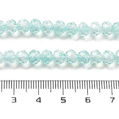 Transparent Crackle Glass Beads Strands CCG-L050-01B-07-1
