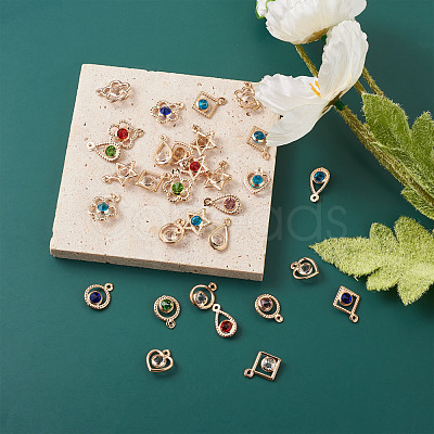 Alloy Rhinestone Pendants PALLOY-TA0002-27LG-1