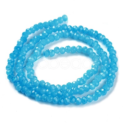 Baking Paint Imitation Jade Glass Bead Strands DGLA-A034-J2MM-A13-1