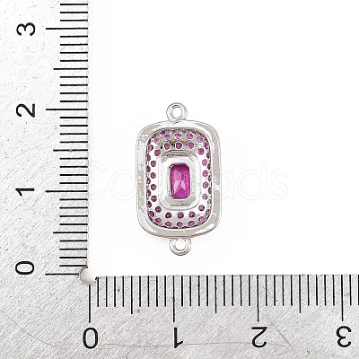 Brass Micro Pave Cubic Zirconia Connector Charms CU-CBAAB9C-01P-03-1