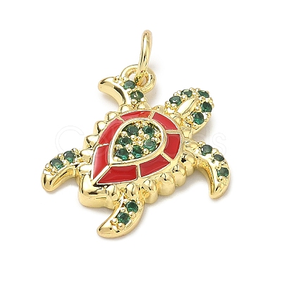 Brass Micro Pave Cubic Zirconia Pendants KK-H255-01A-G02-1