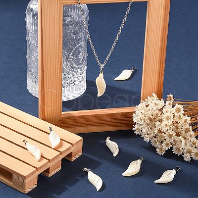 Natural Trochid Shell/Trochus Shell Pendants BSHE-CJC0002-13-1