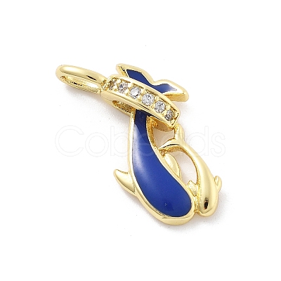 Brass Micro Pave Cubic Zirconia Pendants KK-Z098-07G-02-1