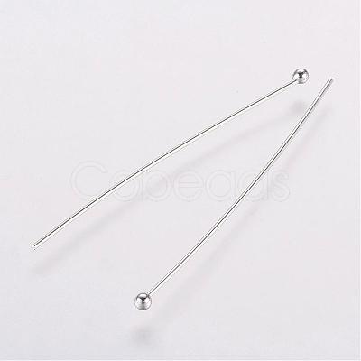 Rack Plating Brass Ball Head Pins KK-E680-03-0.6x61mm-P-1
