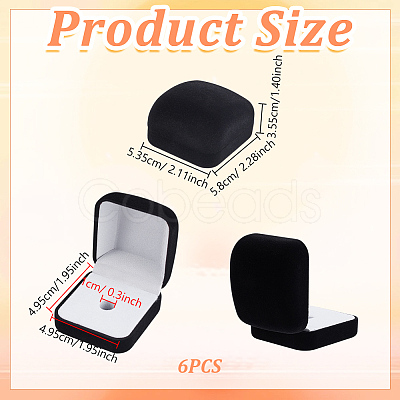 Plastic Cover with Velvet Brooch Packing Boxes VBOX-WH0012-04B-1