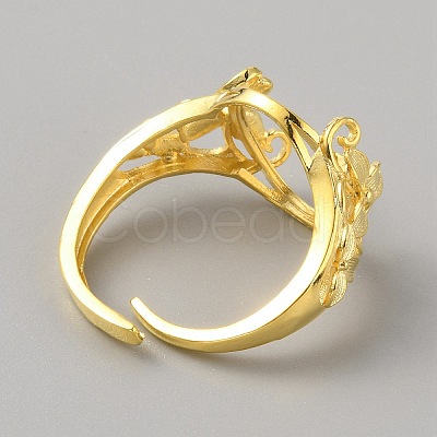 Adjustable Brass Ring Components KK-WH0079-41G-1