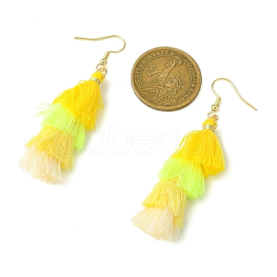 Colorful Tassel Pendants Dangle Earrings for Women EJEW-JE06106-1