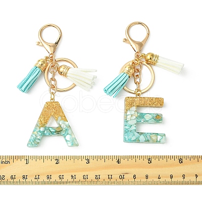 Transparent Epoxy Resin Pendant Keychains KEYC-FS00022-09-1