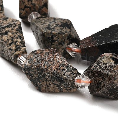 Natural Snowflake Obsidian Beads Strands G-NH0005-B03-01-1