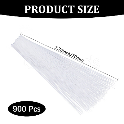 900Pcs Plastic Simulated Animal Whiskers for Crafts Needle Felting DIY-CY0002-72C-1