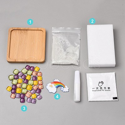 DIY Mosaic Coaster Making Kit TH-CBAB785-01F-1