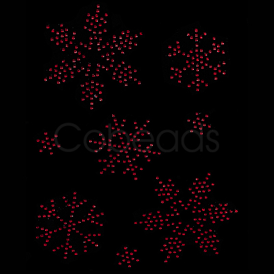 Snowflake Pattern Hotfix Rhinestones DIY-WH0430-205C-1