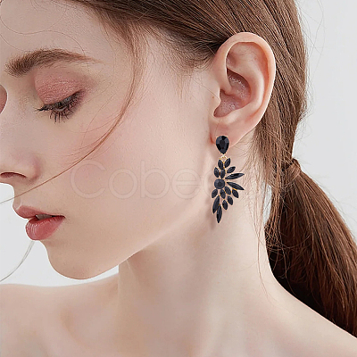 3 Pairs 3 Colors Resin Wing Dangle Stud Earrings EJEW-FI0002-17-1