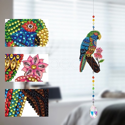 Parrot DIY Diamond Painting Pendant Decoration Kits PW-WGF3E0B-01-1