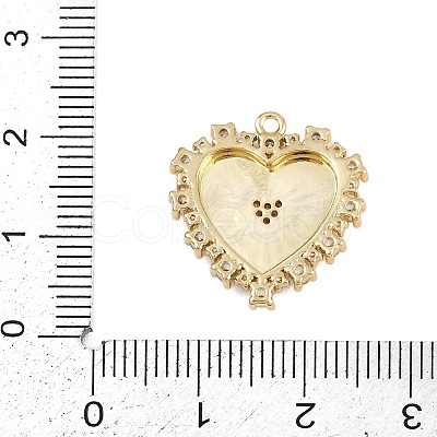 Brass Micro Pave Cubic Zirconia Pendants KK-I352-26G-01-1