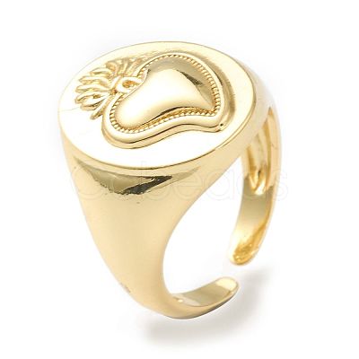 Brass Cuff Rings RJEW-G113-04A-1