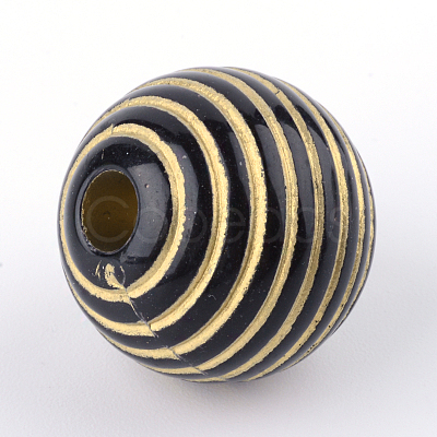 Round Plating Acrylic Beads PACR-Q102-23B-1