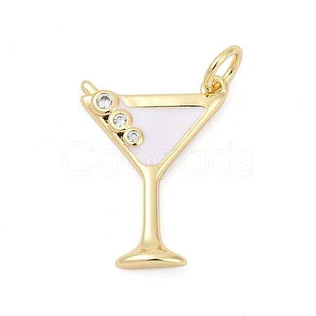 Brass Pave Cubic Zirconia 
Pendants KK-U062-55G-03-1