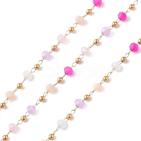 Handmade Glass Beaded Chains CHS-P016-45G-02-1