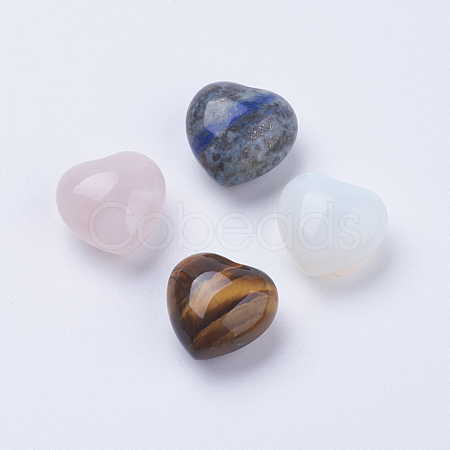 Natural & Synthetic Mixed Stone Heart Love Stones DJEW-P009-02-1
