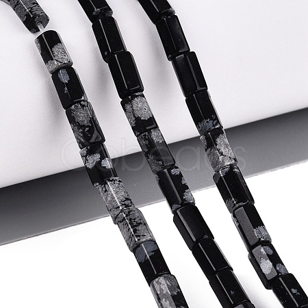 Natural Snowflake Obsidian Beads Strands GG-N002-01A-05-1