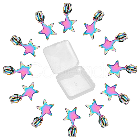 12Pcs #5 Alloy Zipper Sliders FIND-GF0006-29B-1